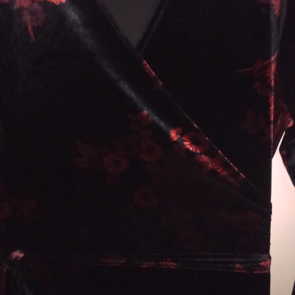 Velvet wrap dress